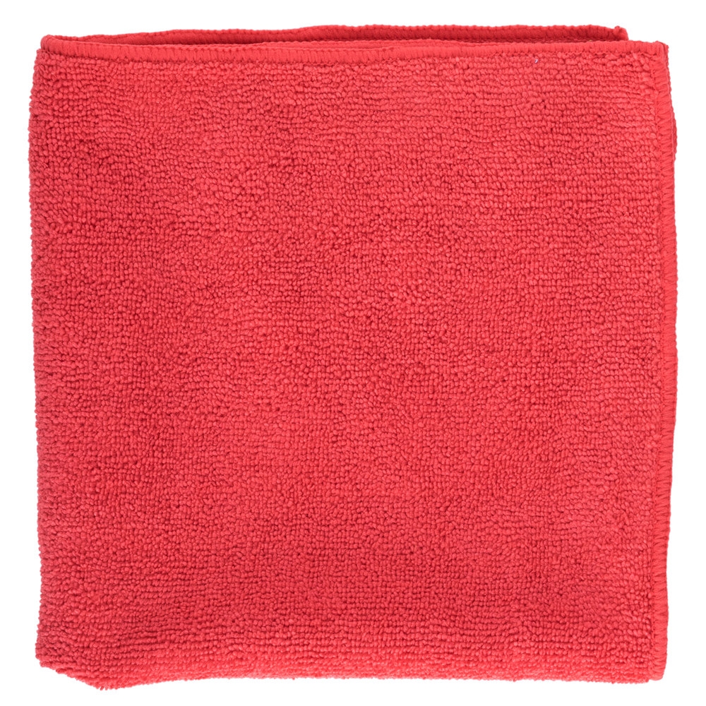 Rifz KS Collection Microfiber Cloths Color Red size 12'X12' 12 PK