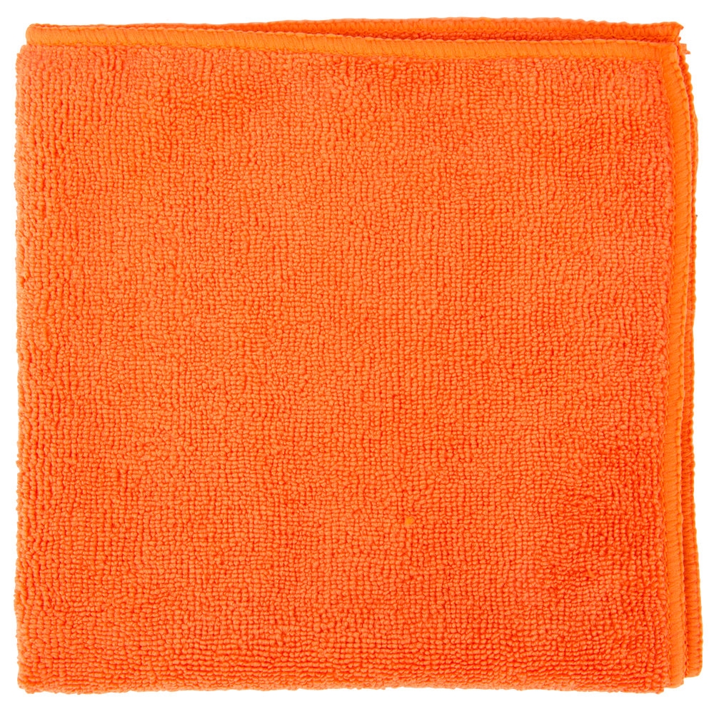 Rifz KS Collection Microfiber Cloths Color Orange size 12'X12' 12 PK