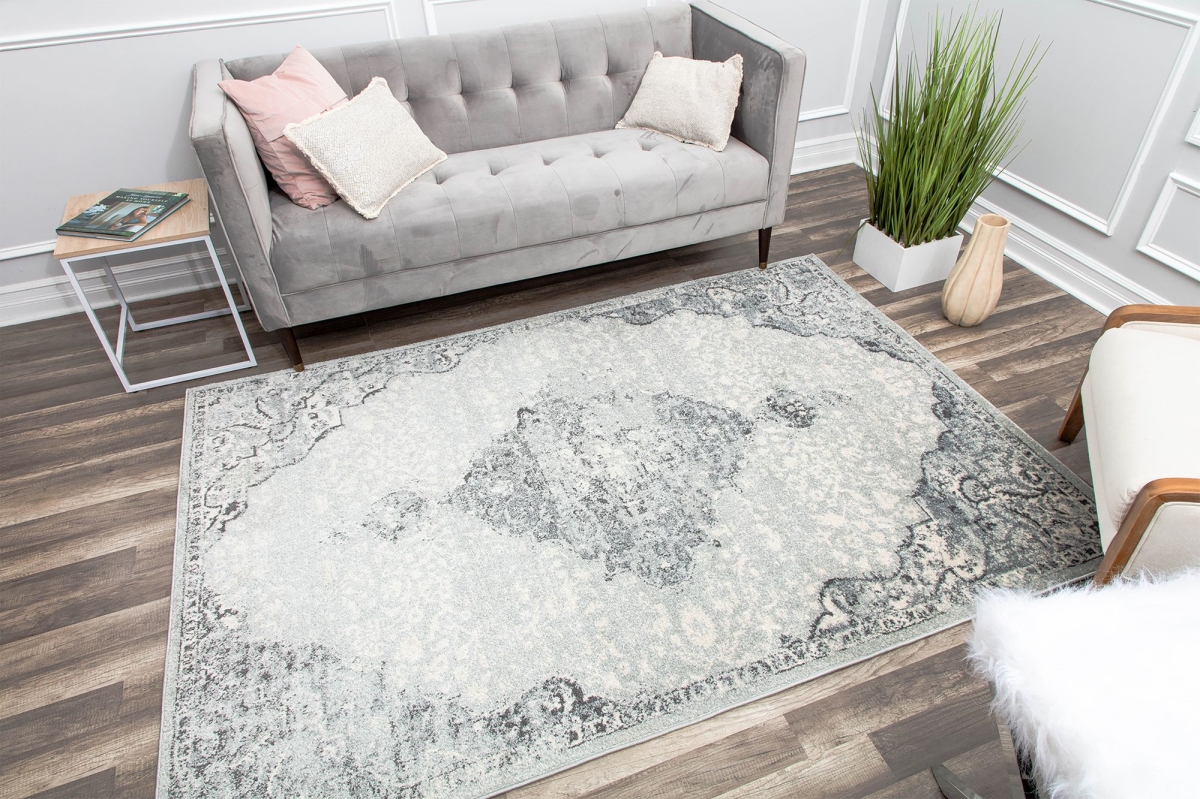 RA29378 8 x 10 ft. Harper HY50H Spring Snowflake Transitional Vintage Area Rug