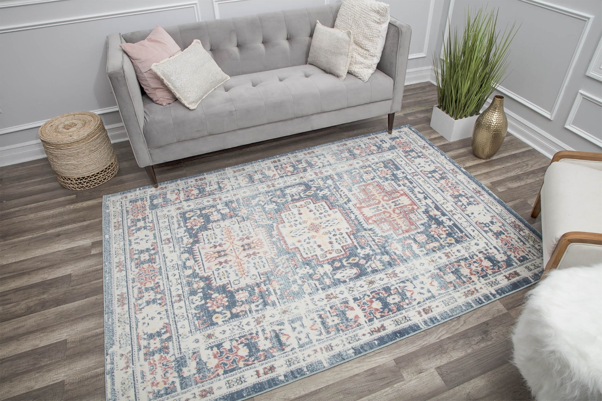 RA29411 5 ft. 3 in. x 7 ft. Gallagher GL55C Prussian Sundara Vintage Transitional Blue Area Rug