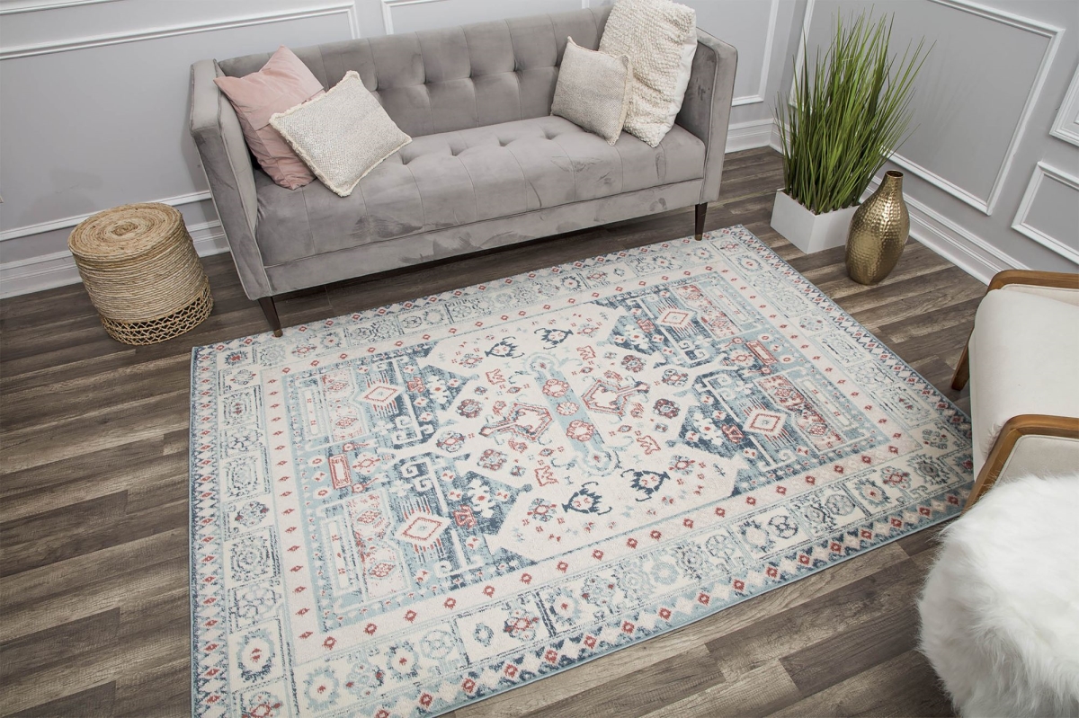 RA29423 5 ft. 3 in. x 7 ft. Gallagher GL60B Cypress Koti Vintage Transitional Red Area Rug