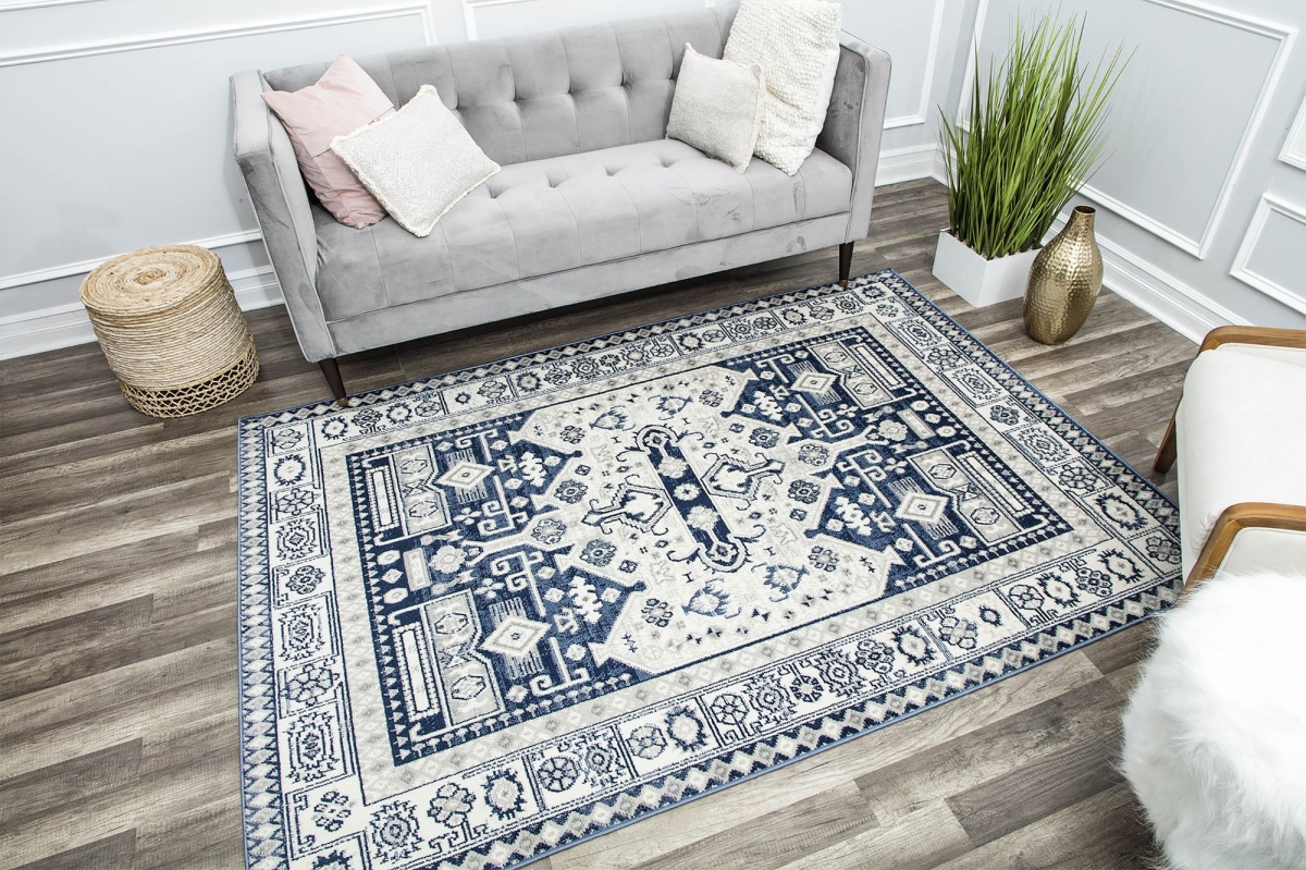 RA29425 5 ft. 3 in. x 7 ft. Gallagher GL60C Navy Koti Vintage Transitional Blue Area Rug