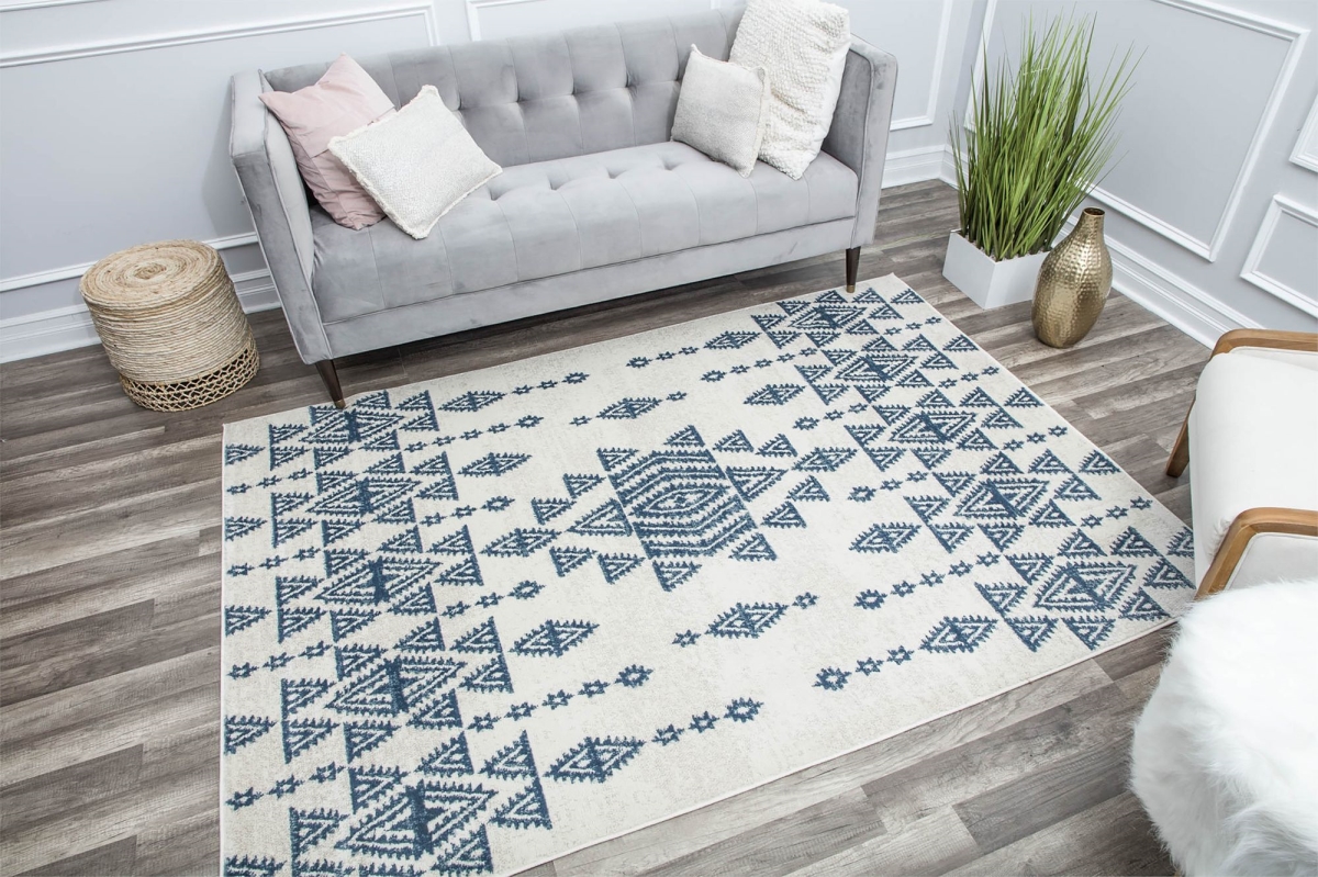 RA30019 2 ft. 6 in. x 4 ft. Gallagher GL50A Royal Nova Vintage Transitional Blue Area Rug