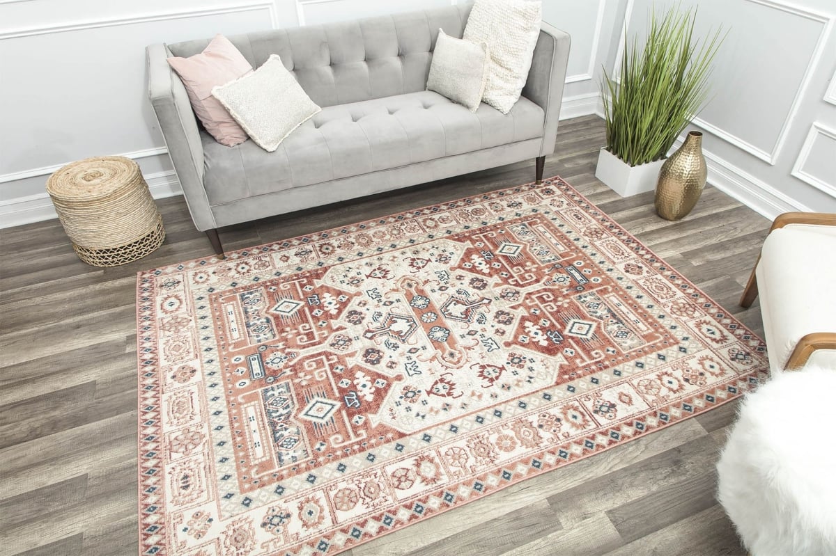 RA30038 2 ft. 6 in. x 8 ft. Gallagher GL60A Sangria Koti Vintage Transitional Orange Area Rug