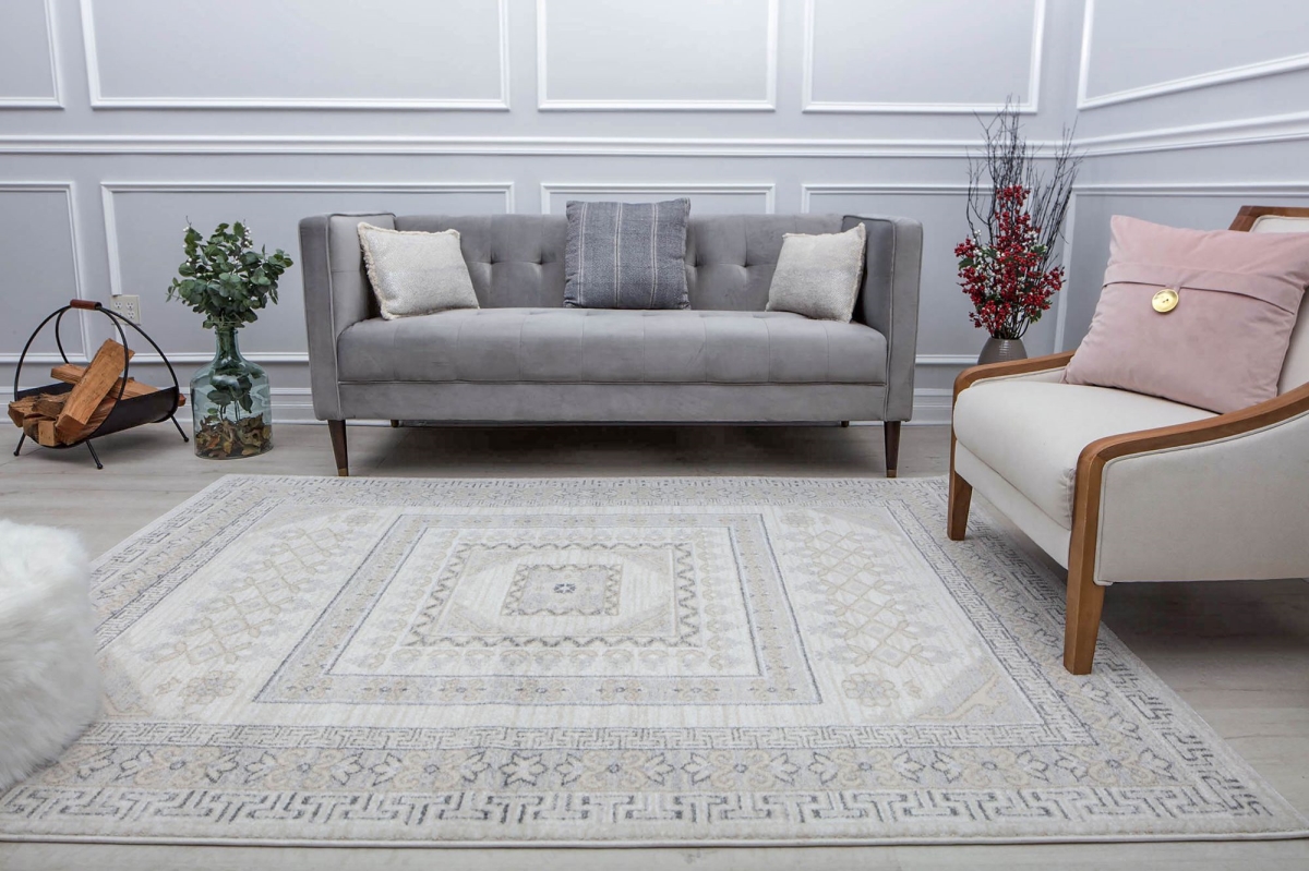 RA30903 5 ft. 3 in. x 7 ft. Harper HY40D Perspective Abstract Vintage Beige Area Rug
