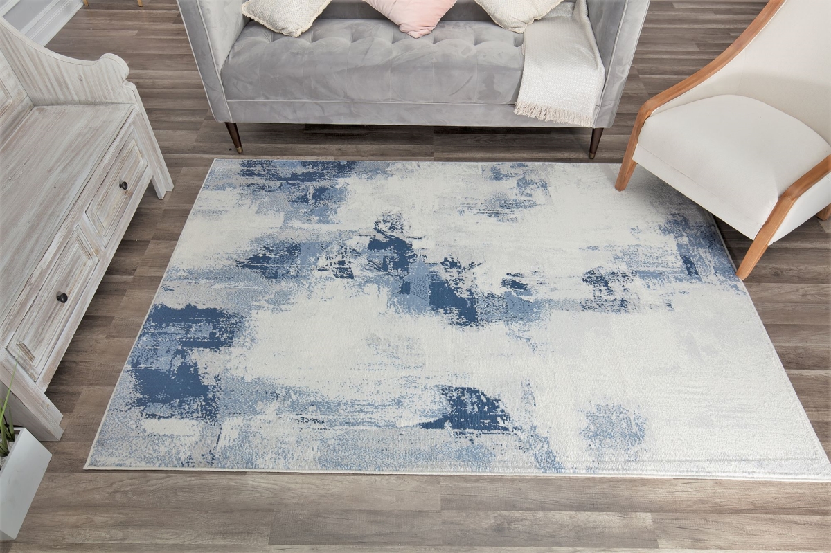 RA30064 2 ft. 6 in. x 8 ft. Gallagher GL45A Tonal Blue Vintage Transitional White Area Rug