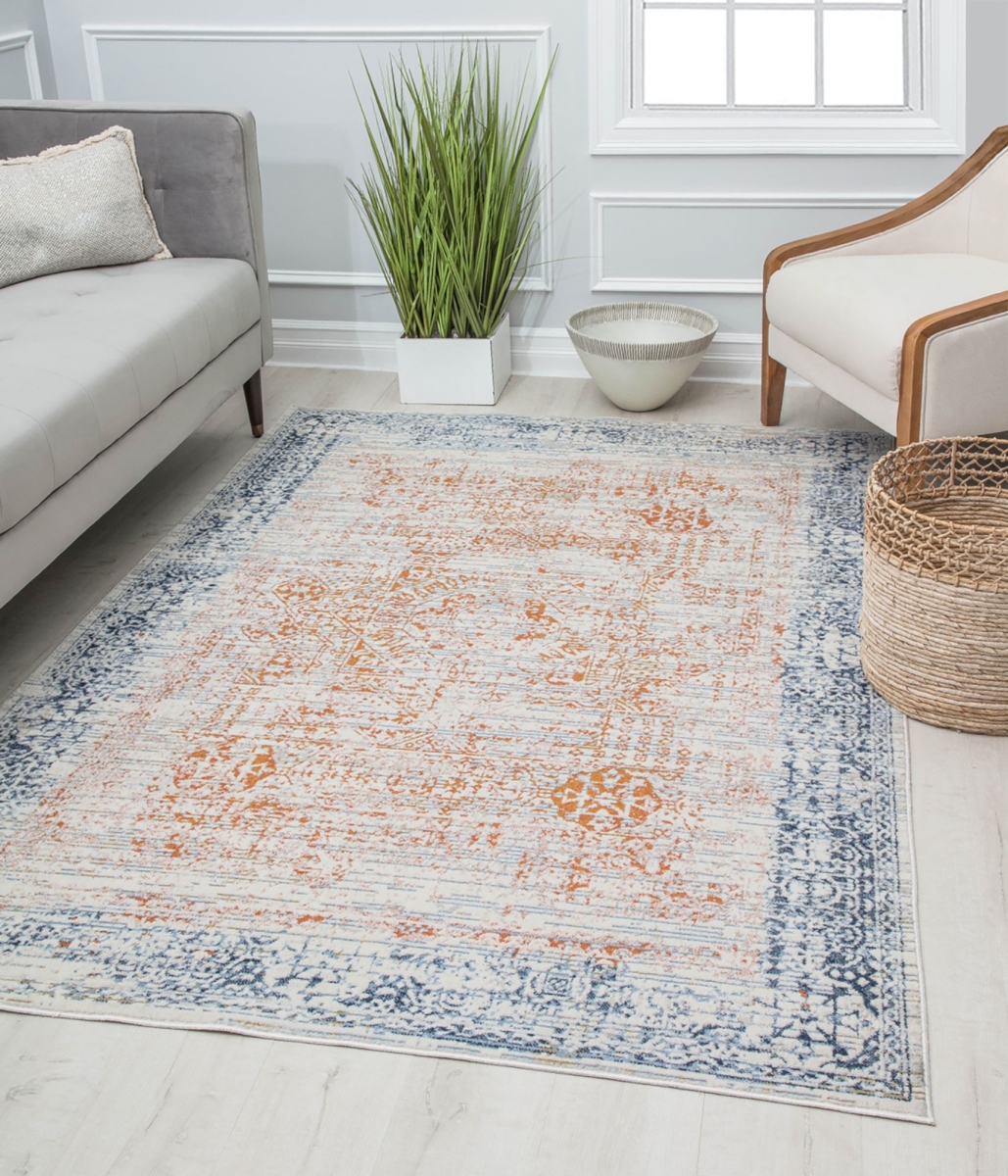 RA30125 8 x 10 ft. Preston PS15A Stay Marigolden Transitional Vintage White Area Rug