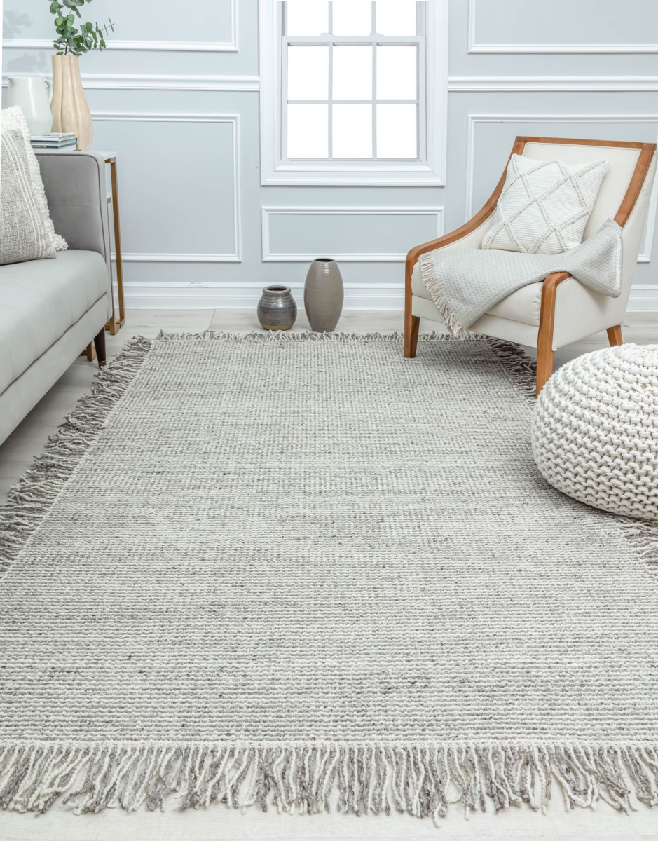 RA31982 5 x 7 ft. NN10E Mushroom Solid Casual Gray Area Rug