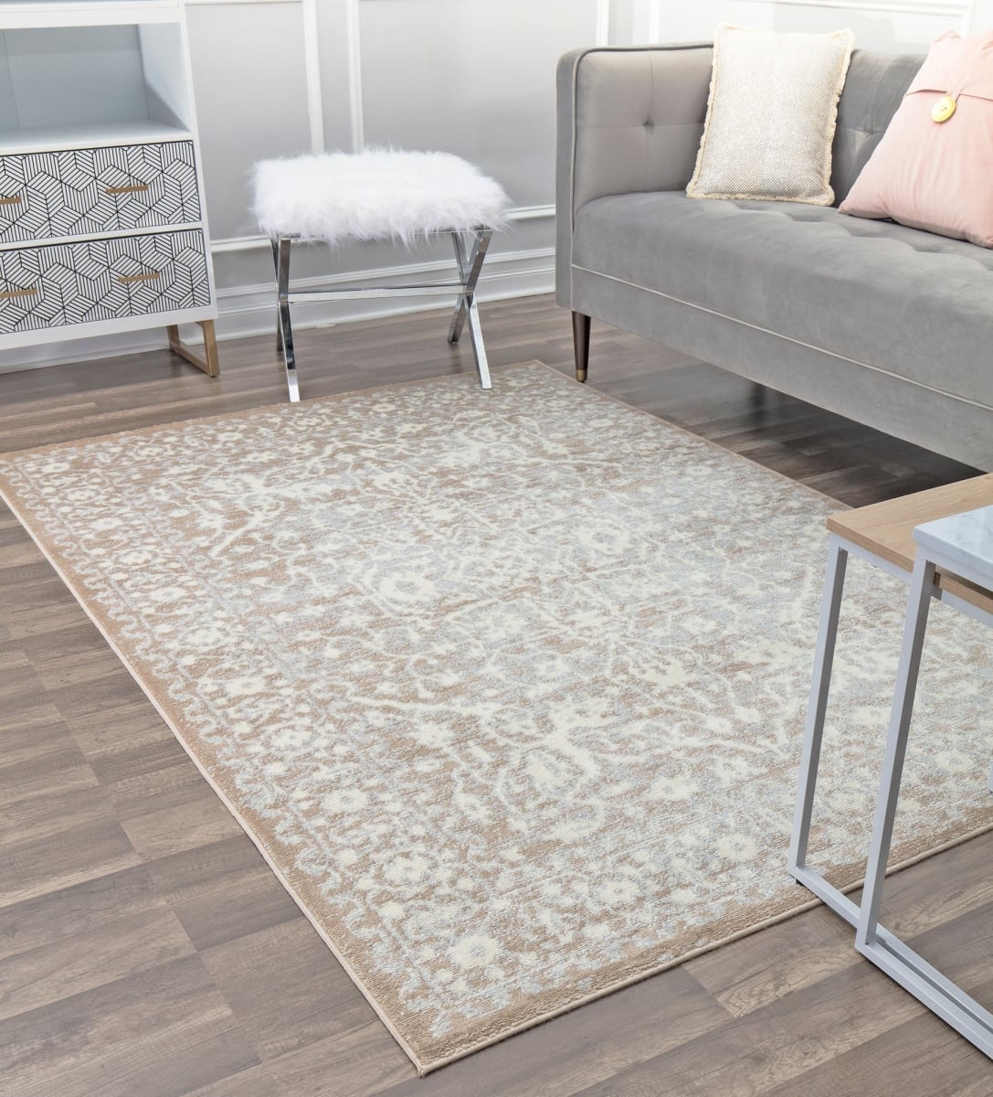 RA28216 8 x 10 ft. Leopold LX20A Vanilla Oriental Transitional Cream Area Rug