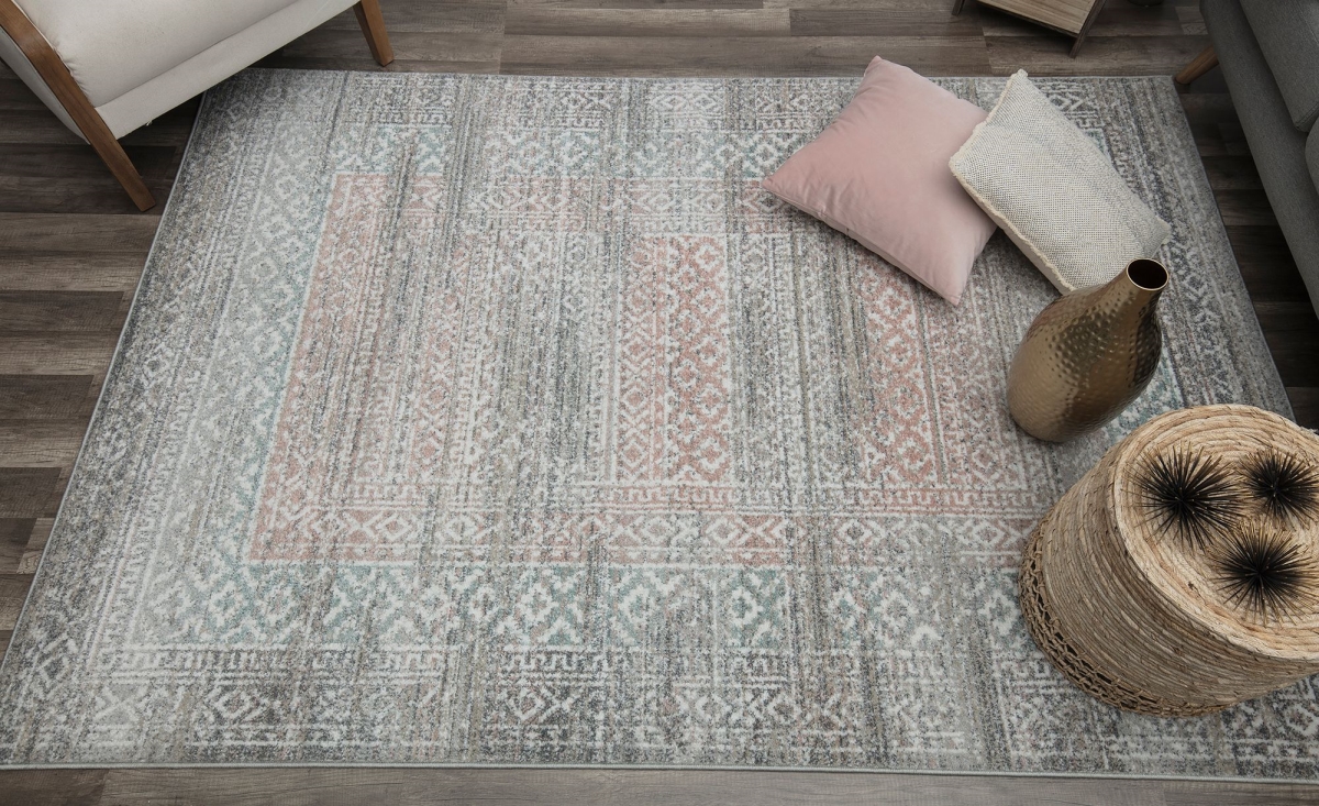 RA28253 8 x 10 ft. Harper HY20A Maiden Pink Transitional Vintage Area Rug