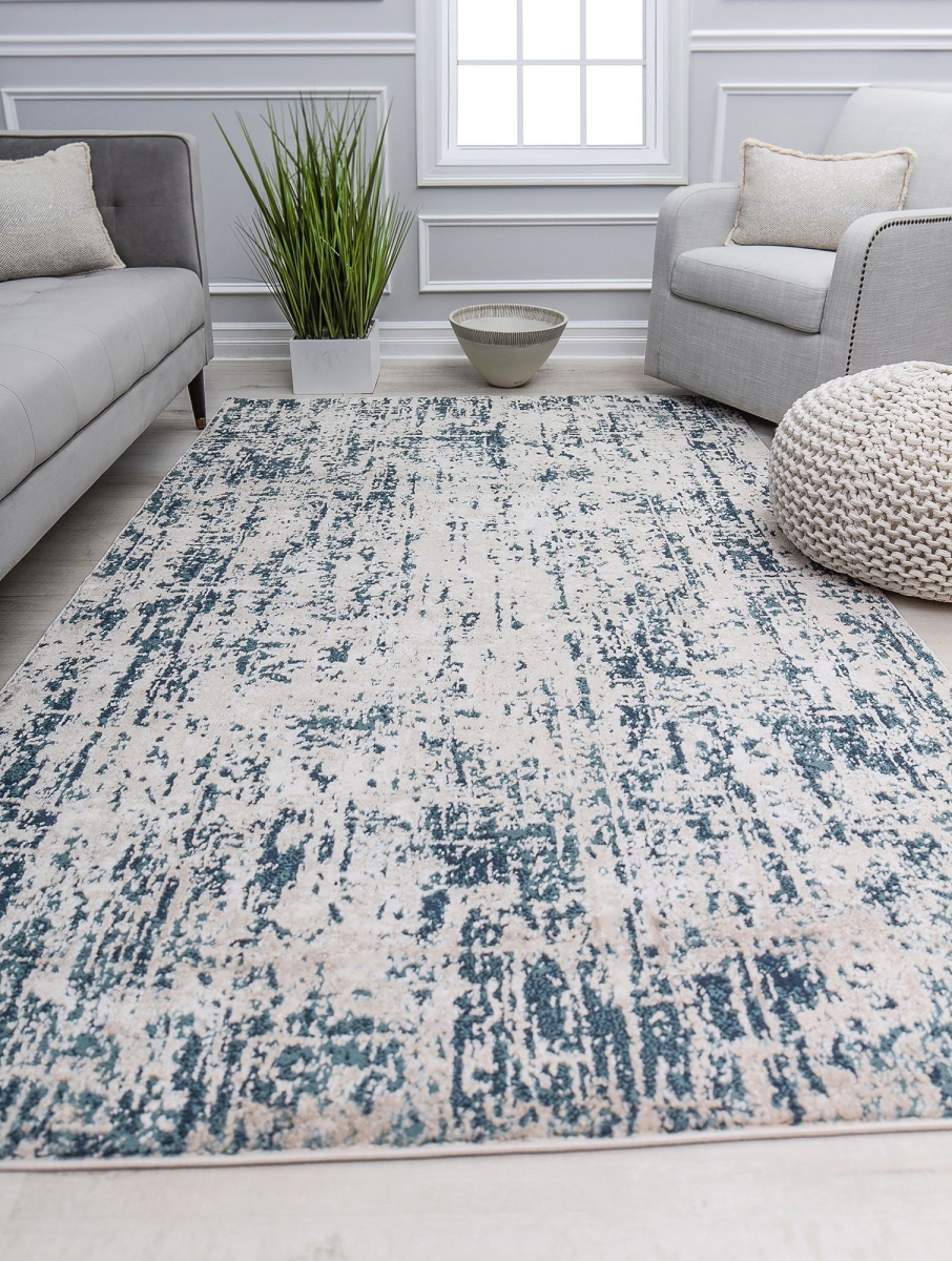 RA31095 5 ft. 3 in. x 7 ft. Cora CL10A Northern Air Transitional Vintage Blue Area Rug