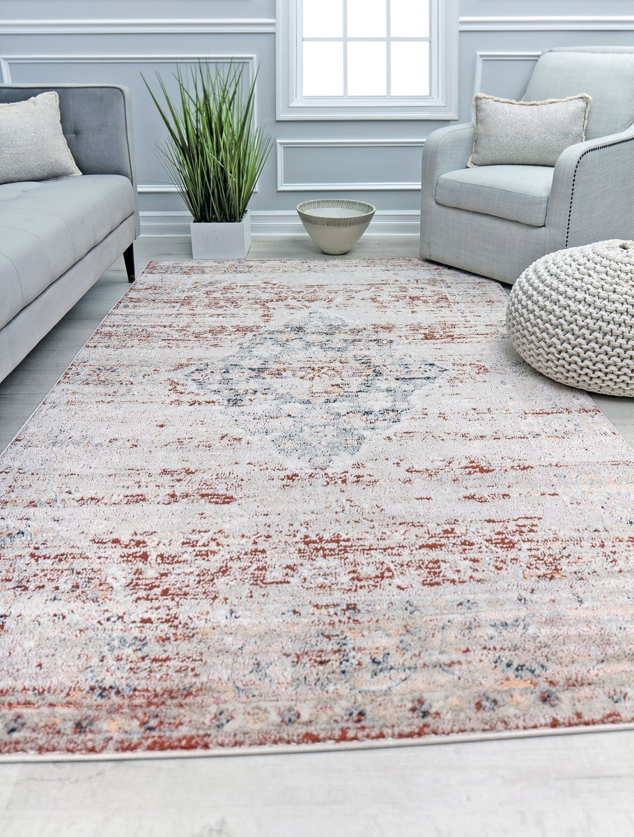 RA31101 2 ft. 6 in. x 4 ft. Cora CL15B Rustique Transitional Vintage Rust Area Rug