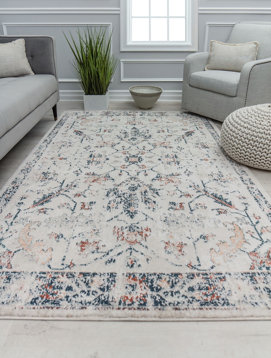 RA31108 8 x 10 ft. Cora CL20A Winter Wheat Transitional Vintage Ivory Area Rug