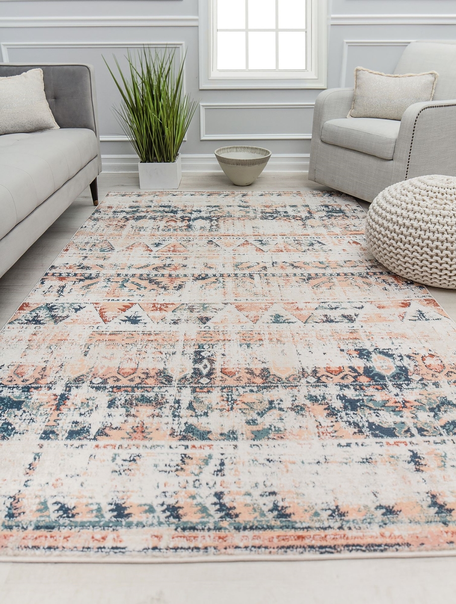 RA31116 8 x 10 ft. Cora CL30A Caf Royal Transitional Vintage Rust Area Rug