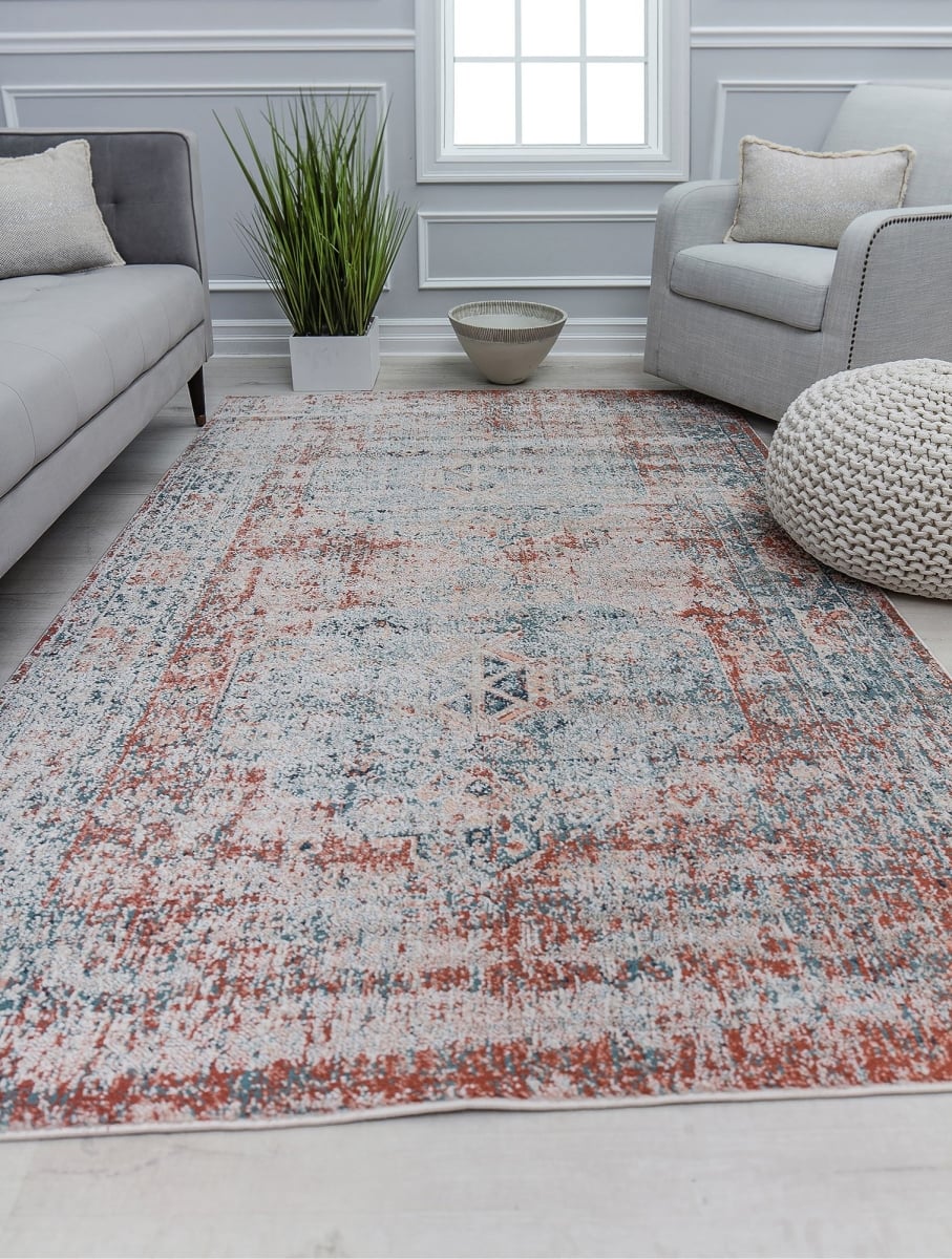 RA31118 2 ft. 6 in. x 8 ft. Cora CL35A Deep Poinsettia Transitional Vintage Rust Area Rug
