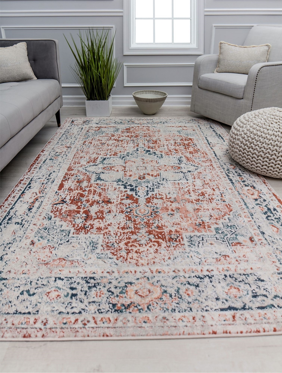 RA31130 2 ft. 6 in. x 8 ft. Cora CL40C Firenze Transitional Vintage Rust Area Rug