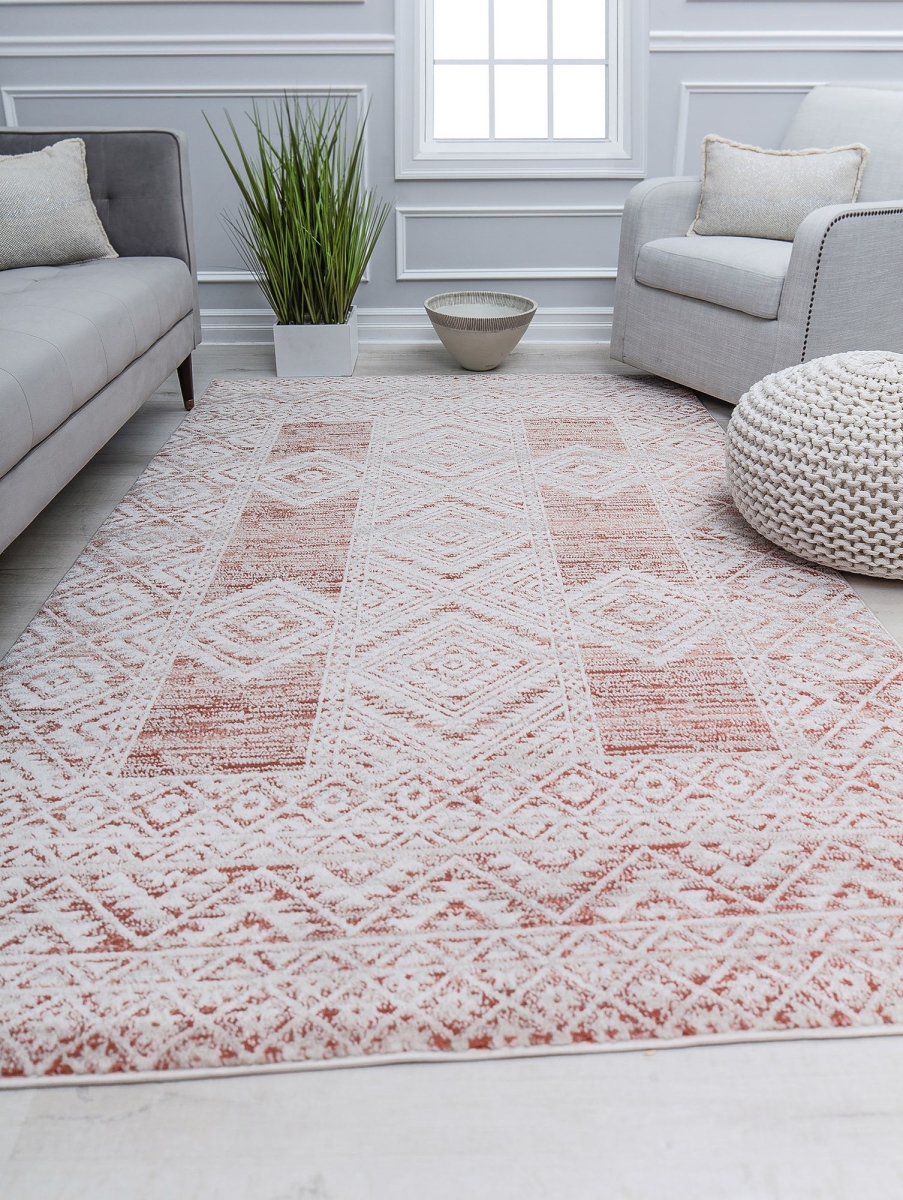 RA31139 5 ft. 3 in. x 7 ft. Cora CL45B Savannah Clay Transitional Vintage Rust Area Rug