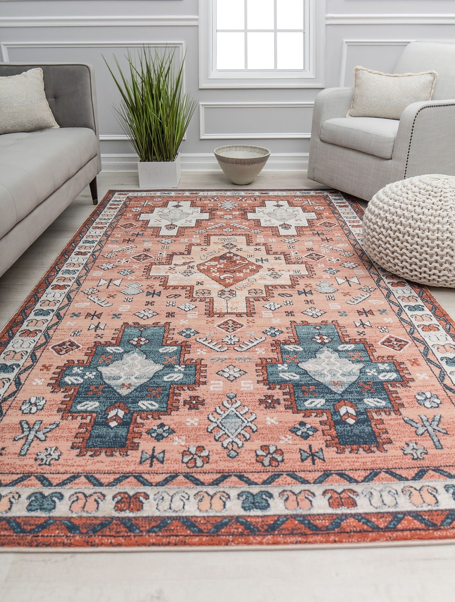 RA31160 8 x 10 ft. Cora CL70A Boston Brick Transitional Vintage Rust Area Rug