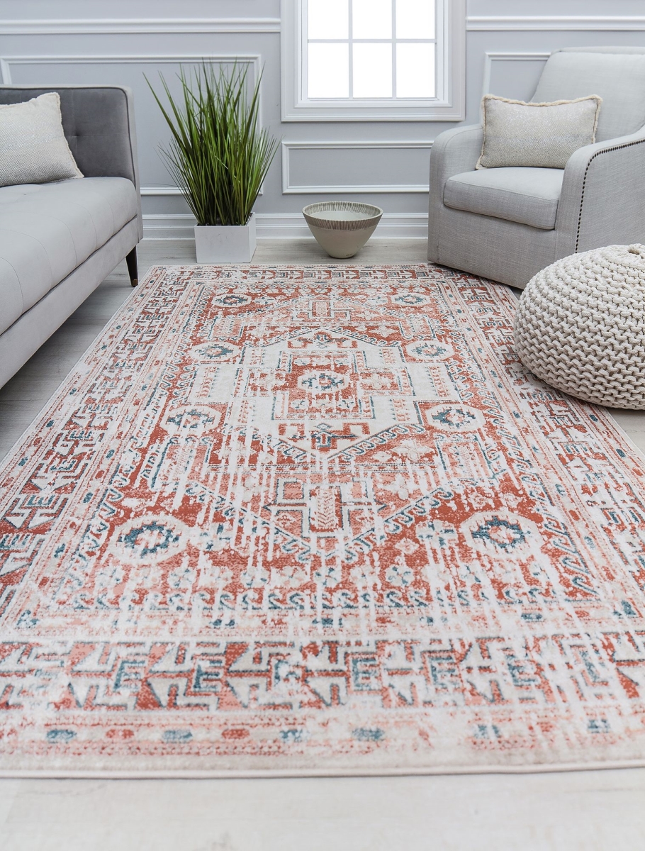 RA31161 2 ft. 6 in. x 4 ft. Cora CL80A Warm Sienna Transitional Vintage Rust Area Rug