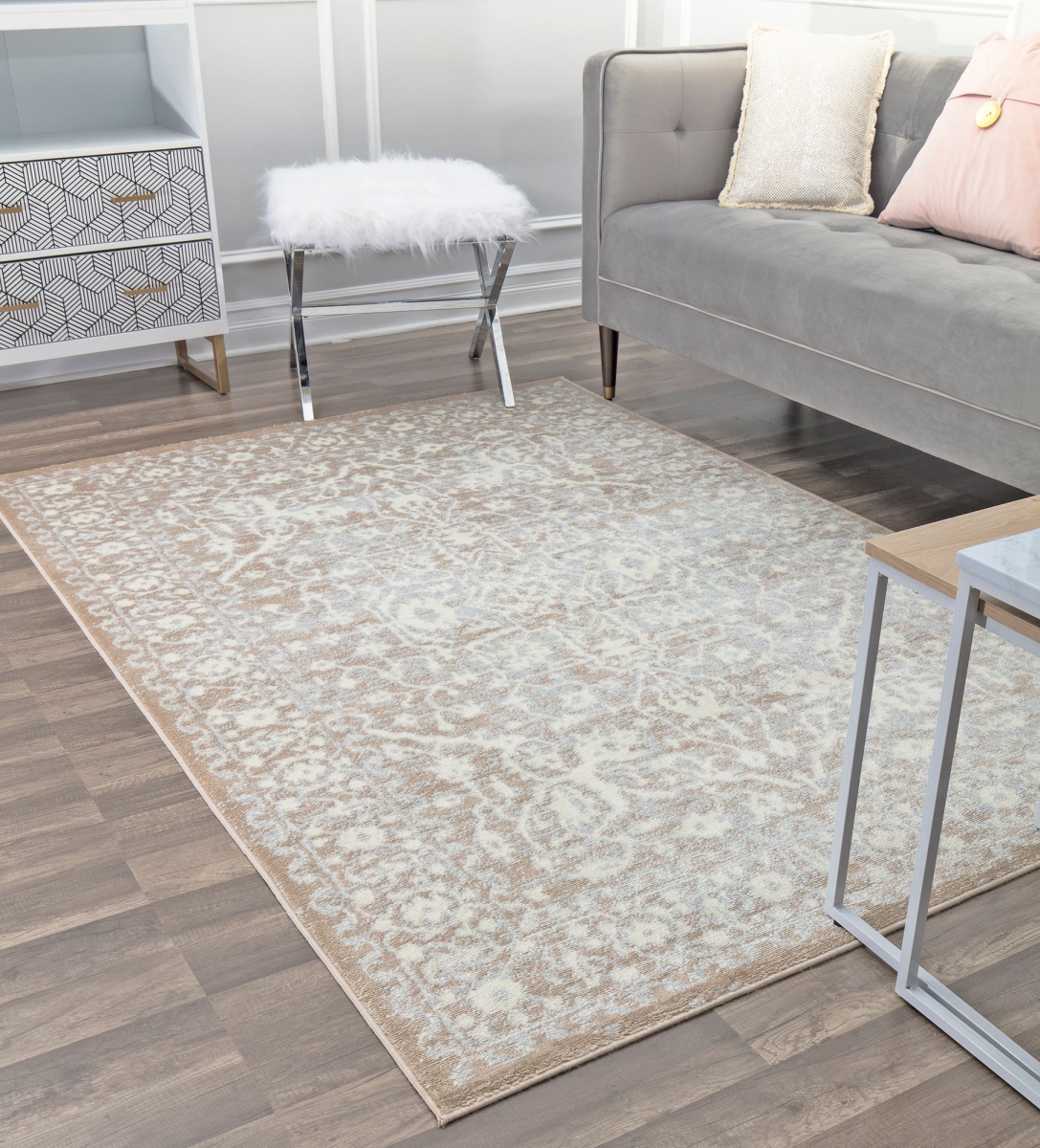 RA31627 7 x 9 ft. Leopold LX20A Vanilla Oriental Transitional Cream Area Rug