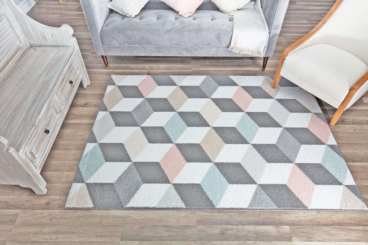 RA29106 5 ft. x 7 ft. 6 in. Mika MO20A Earl Grey Geometric Contemporary Multi Color Area Rug