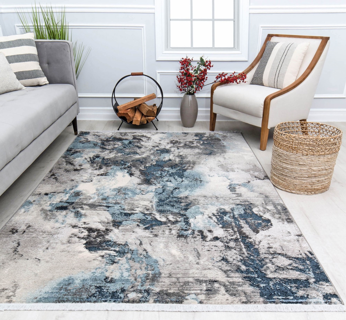 RA30730 2 ft. 6 in. x 4 ft. Stratford AM20B Pheasant Light Abstract Vintage Beige Area Rug