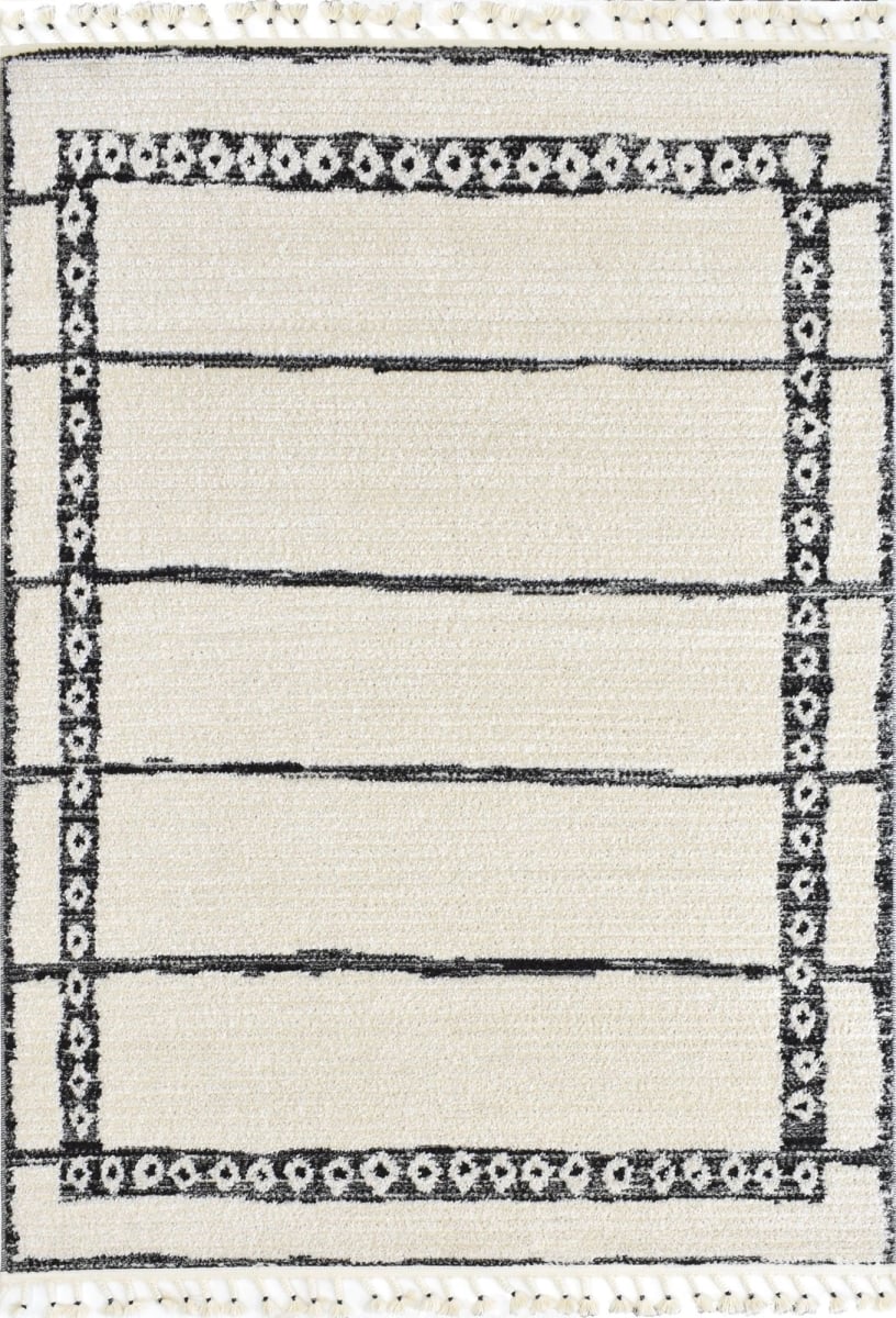 RA33435 8 ft. 3 in. x 10 ft. Catalan IB40A Aurora Black Geometric Transitional Rectangle Area Rug, White & Black