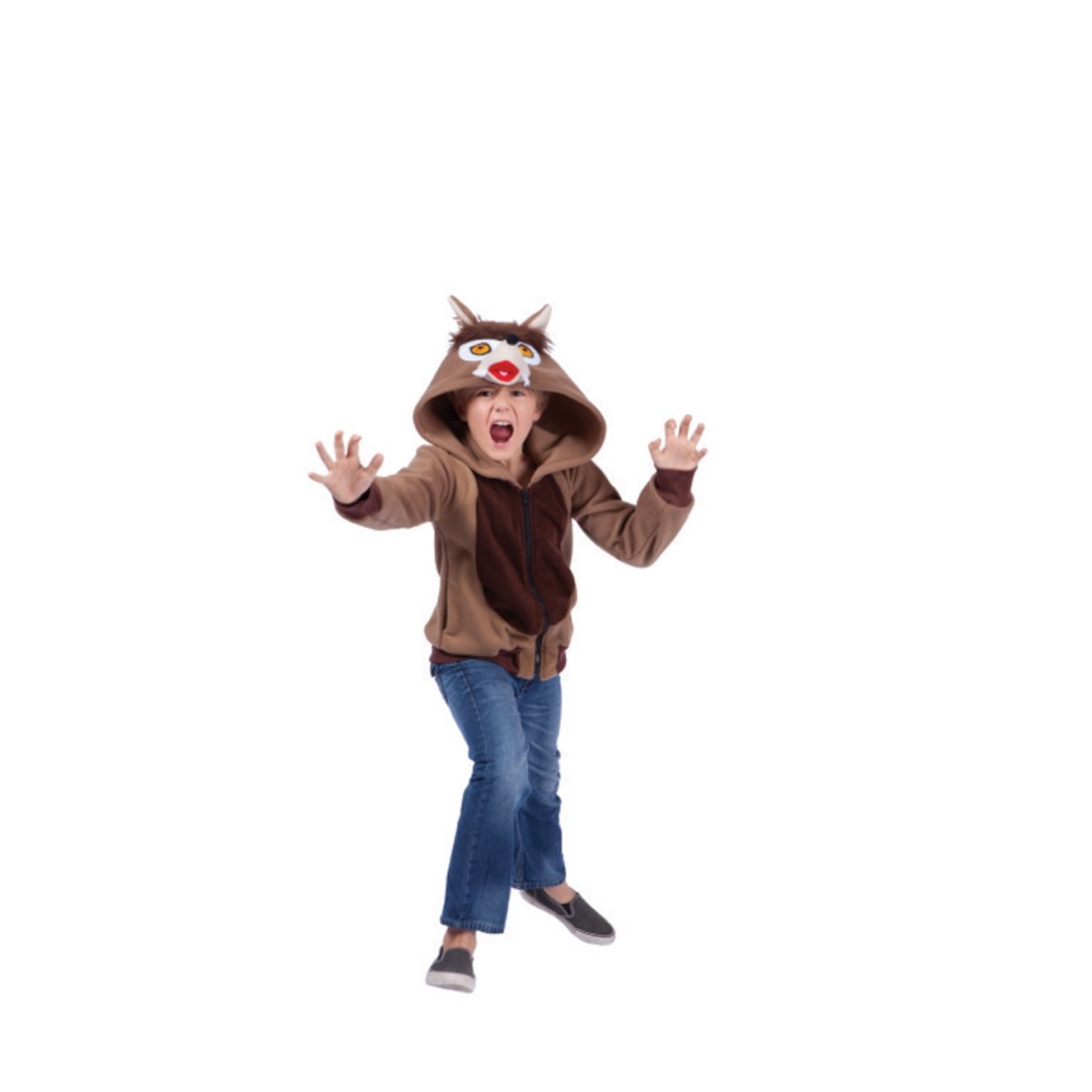 40543-L Graywind Wolf Child Hoodie Costume - Camel Brown, Large -  RG Costumes