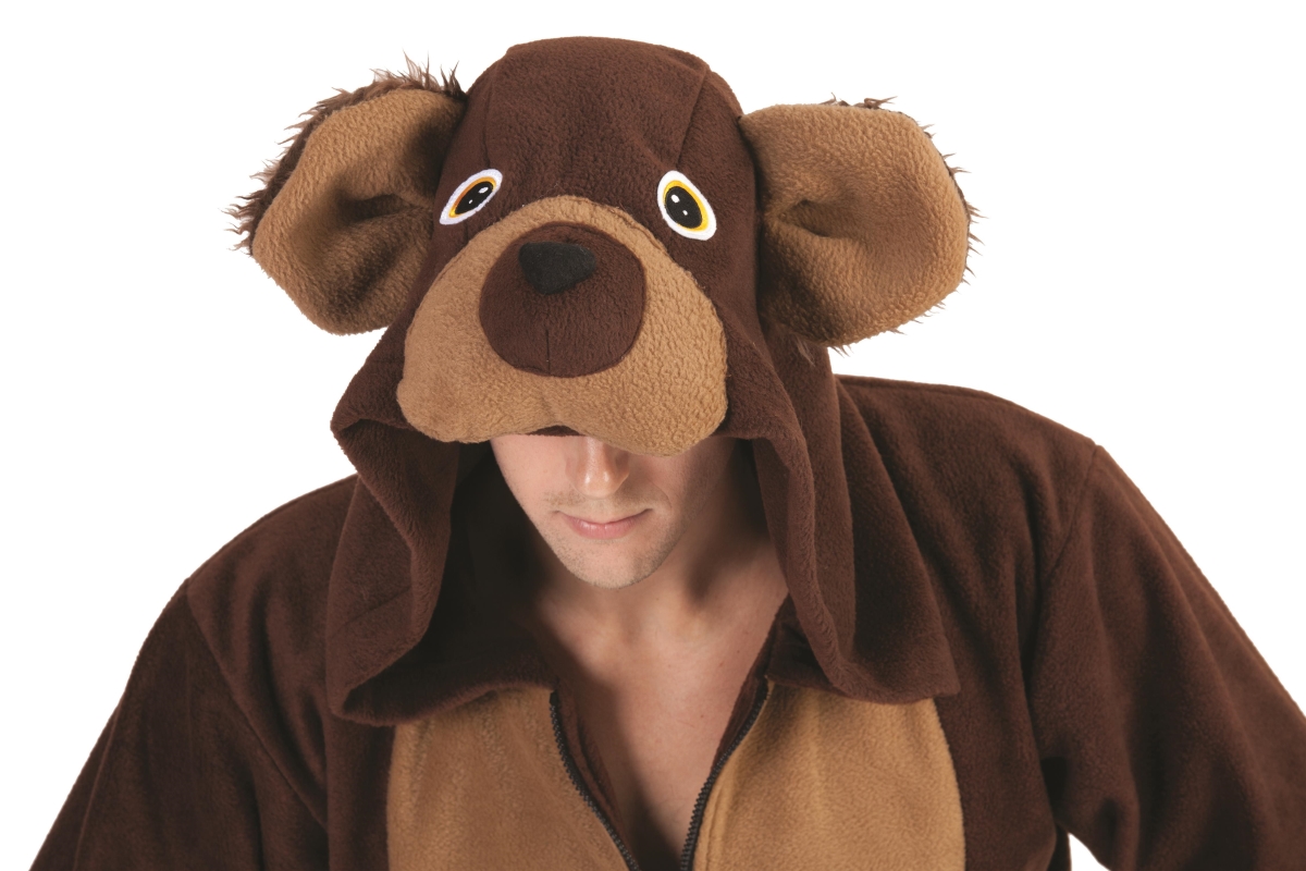 Picture of RG Costumes 40875-S Bailey Bear Hoodie Adult Costme - Small