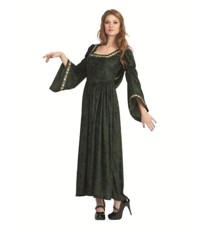 Picture of RG Costumes 86381-GR-XXL Renaissance Bell Adult Dress - Green&#44; Adult 2XL