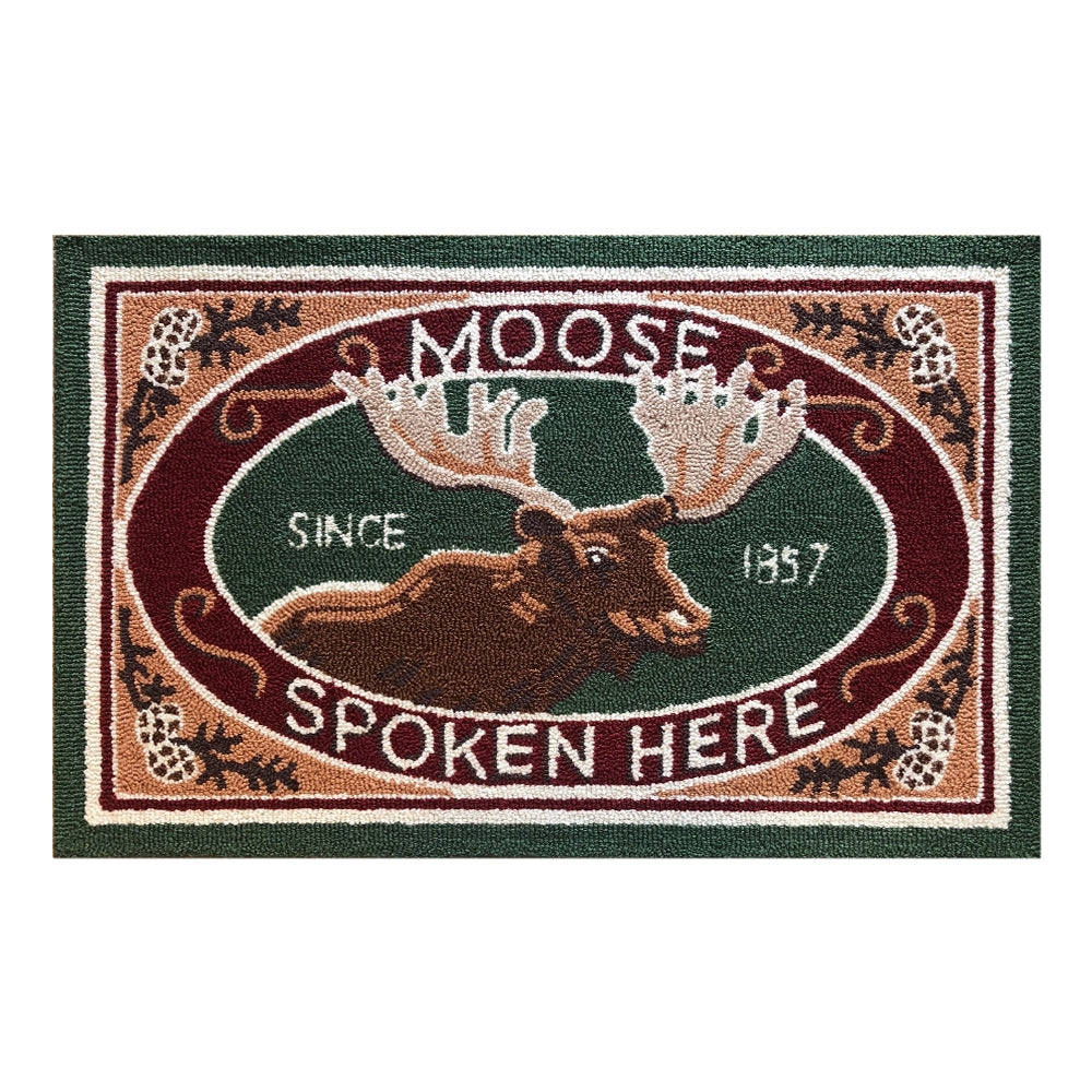 26552A Moose Spoken Here Green Size 24X36