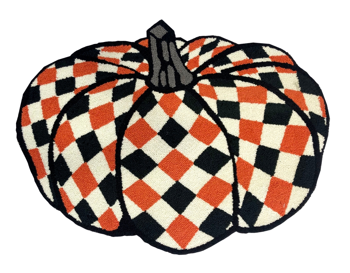 26305R Harlequin Pumpkin Blk/Orng Size 30'X38.5'