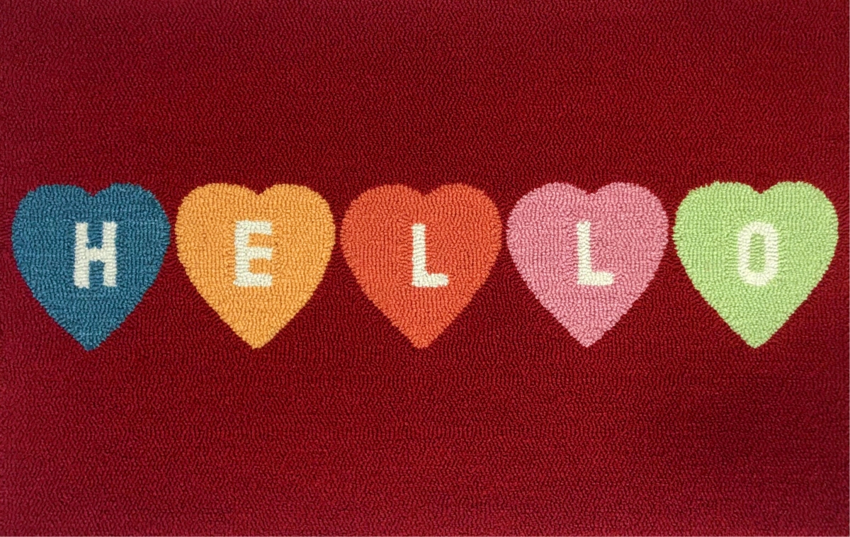 26165A Convo Heart Hello Red Size 24'X36'
