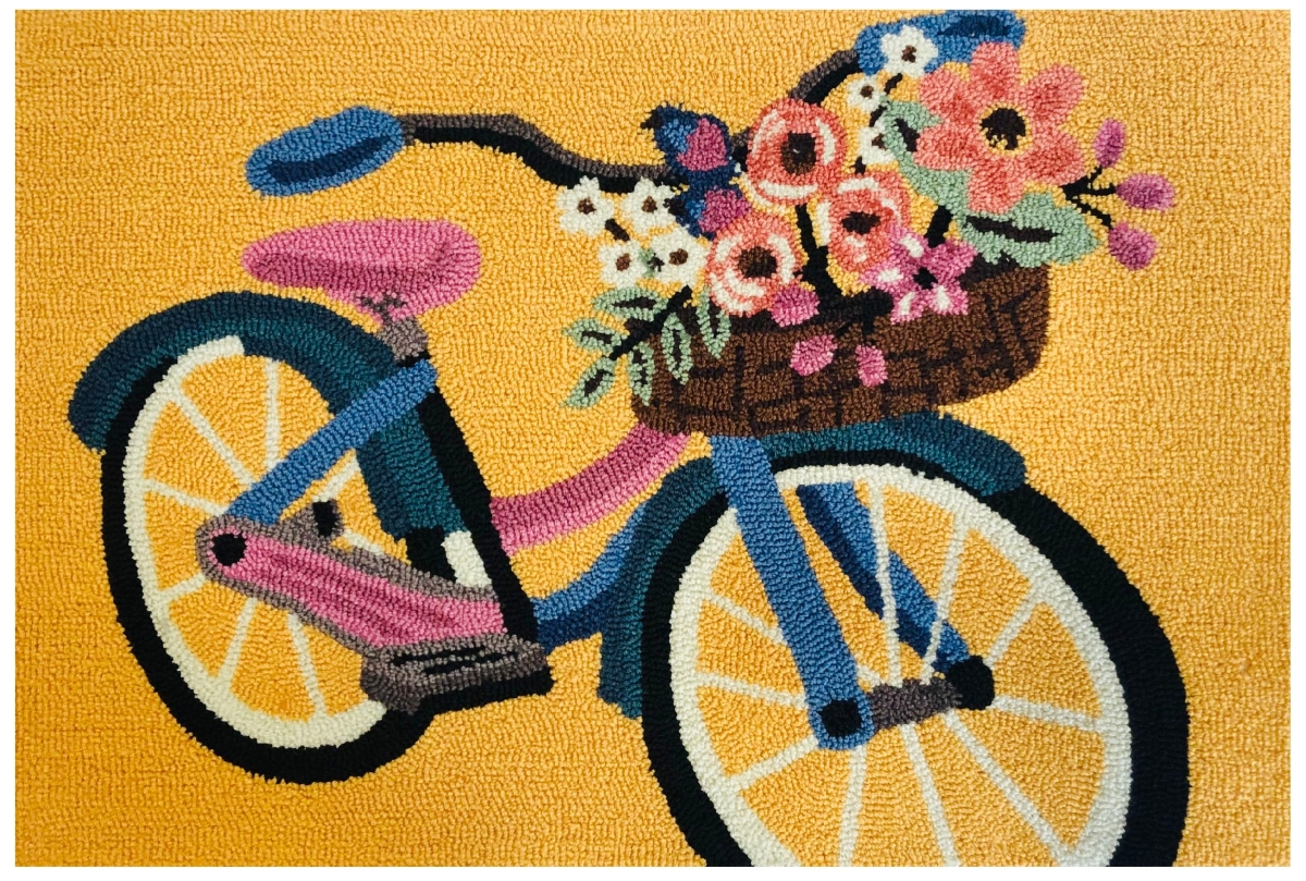 25986A Blossom Bike Mustard Size 24'X36'