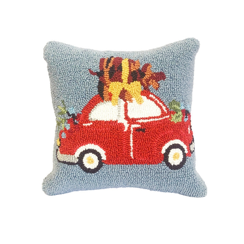 26085P Holiday Pinecone Car Pillow Size 16X16