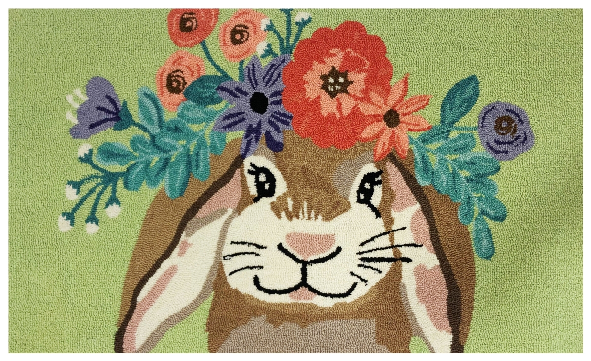 26198B Flower Child Hare Green Size 30'X48'