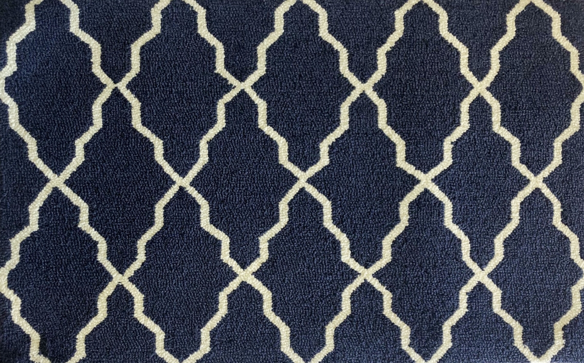 30 x 48 in. Link Lattice Rug - Dark Blue