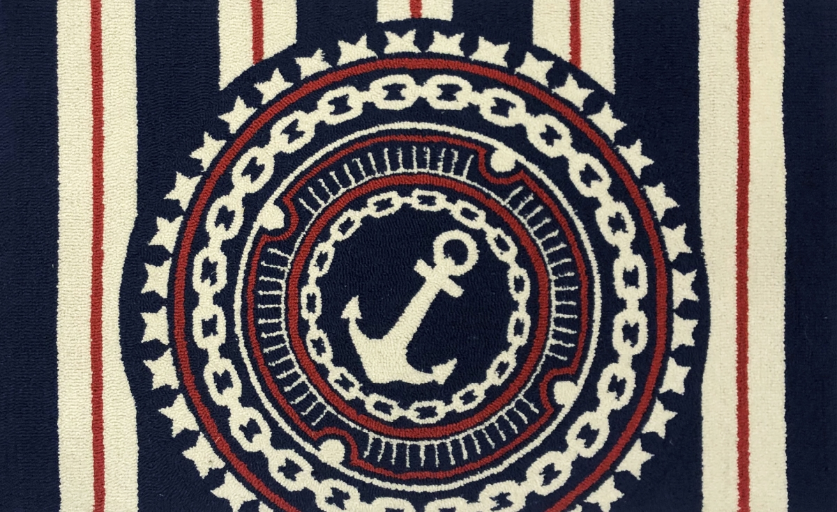30 x 48 in. Nautical Anchor Rug