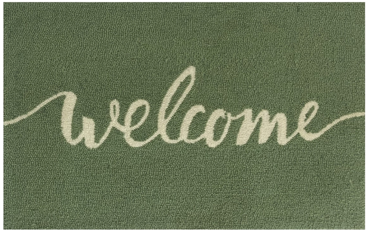 26207B 30 x 48 in. Welcome Script Rug - Fern