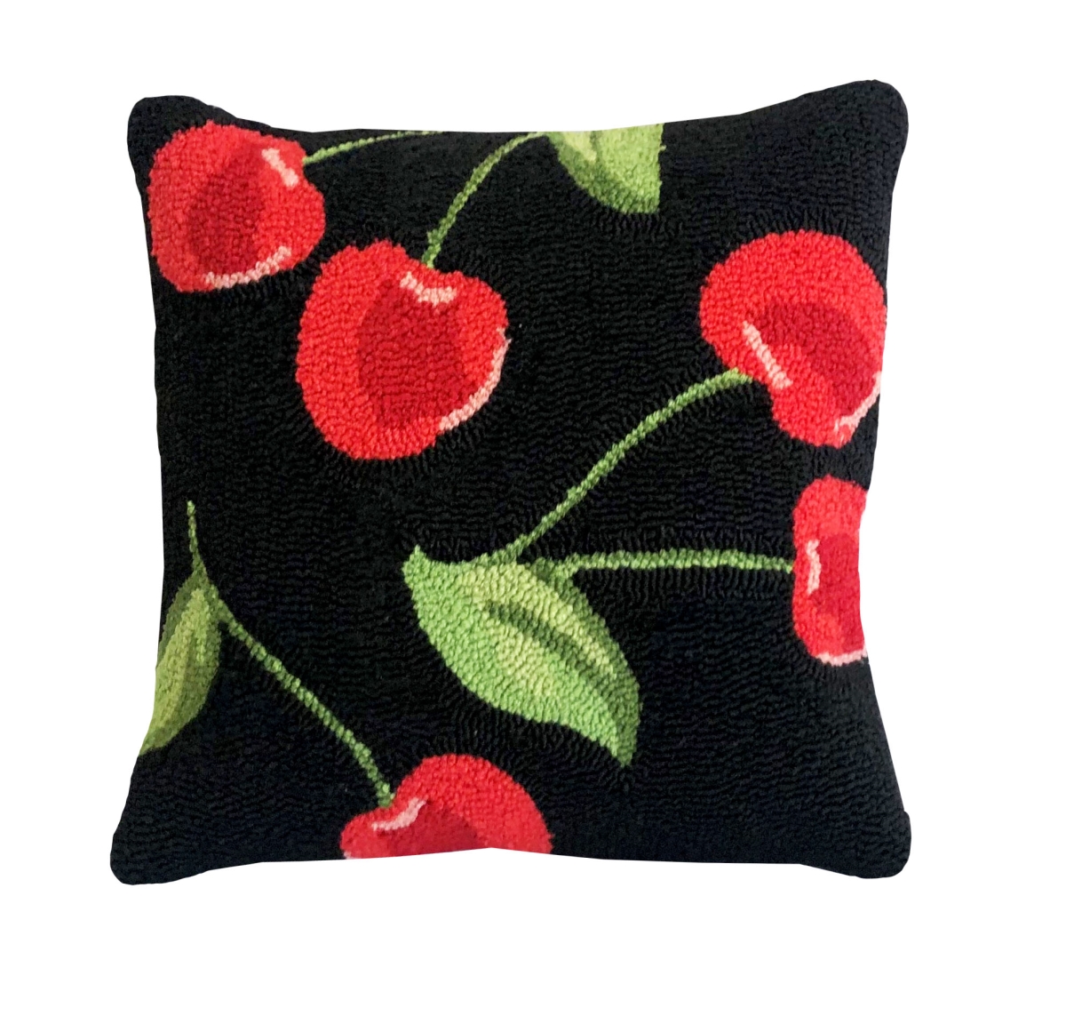 18 x 18 in. Cherry Toss Pillow - Black