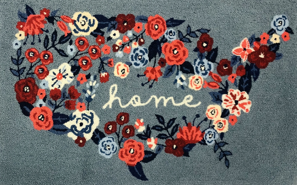 26255B 30 x 48 in. USA Floral Home Rug