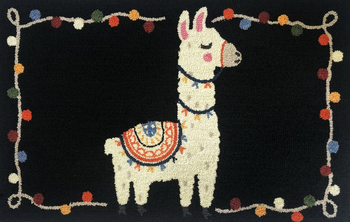 24 x 36 in. Craft Llama Rug - Black