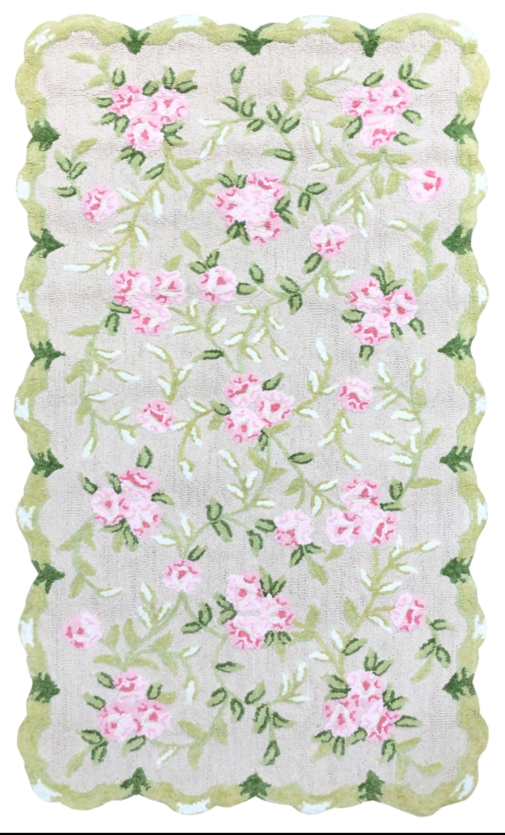 2.8 x 4.8 Sweet Rose Area Rug - Beige