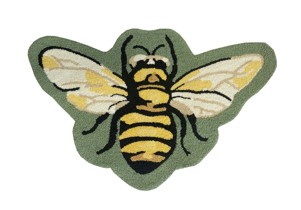 26284A 24 x 36 in. Bee Shape Rug - Sage
