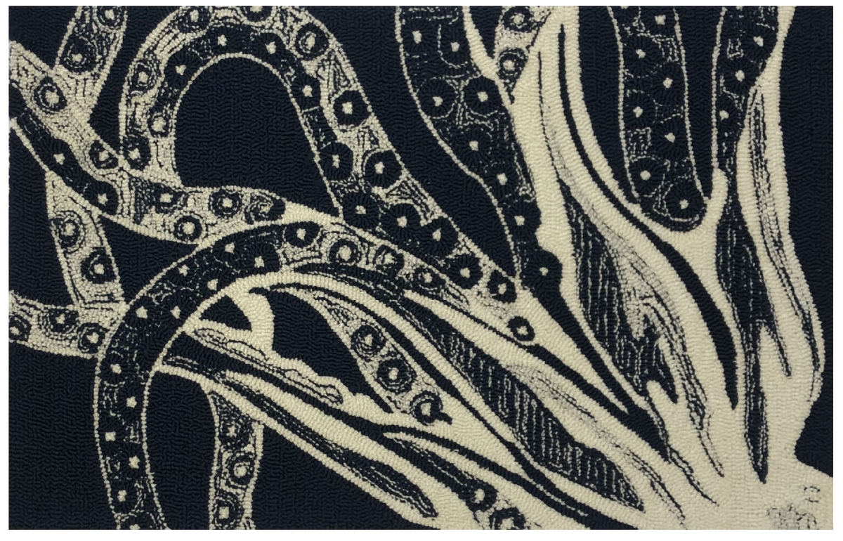24 x 36 in. Juniper Outline Rug - Indigo