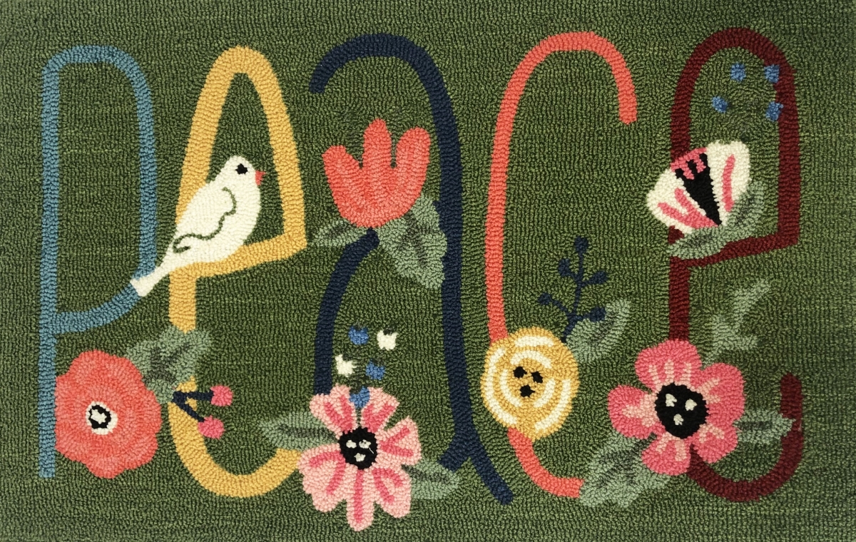 30 x 48 in. Peace Rug - Fern