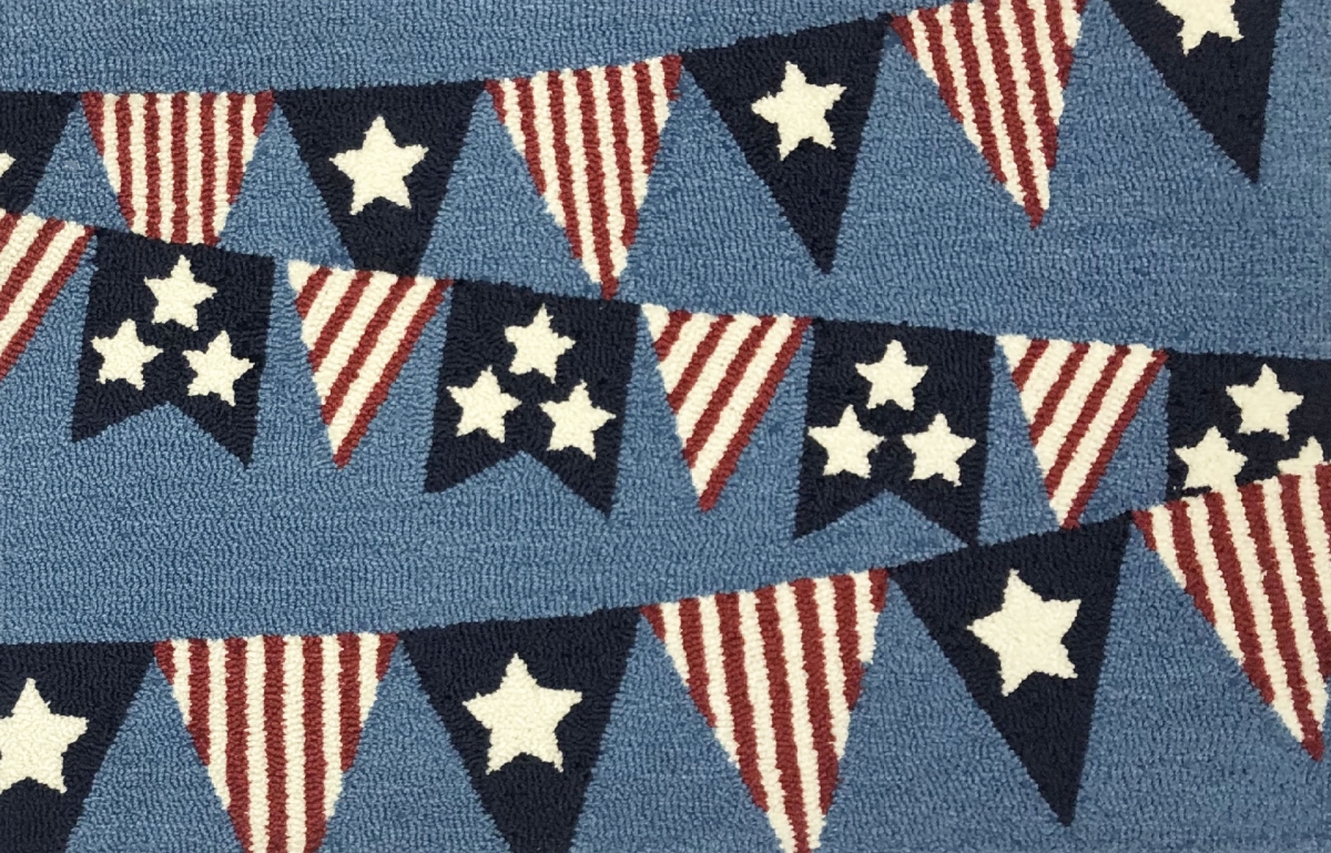 30 x 48 in. Patriotic Pennant Rug