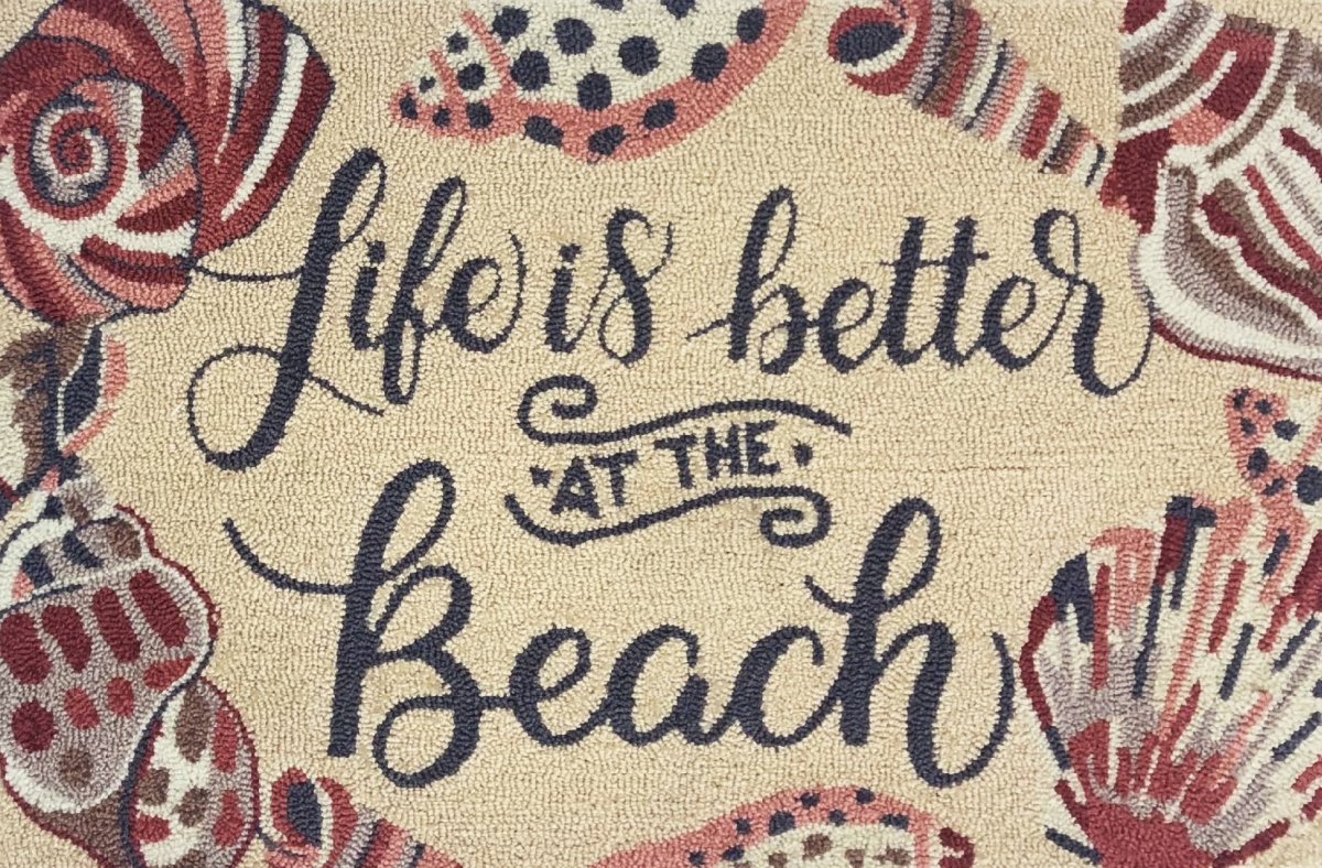 26506A 24 x 36 in. LifeS A Beach Rug - Cream