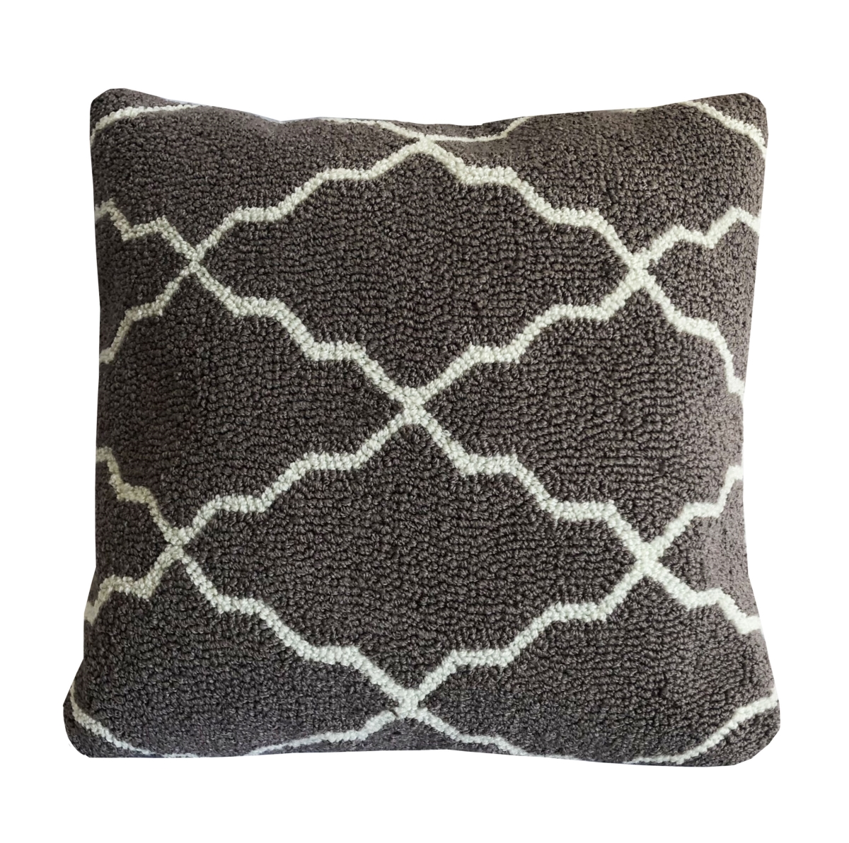 18 x 18 in. Lattice Pillow - Grey