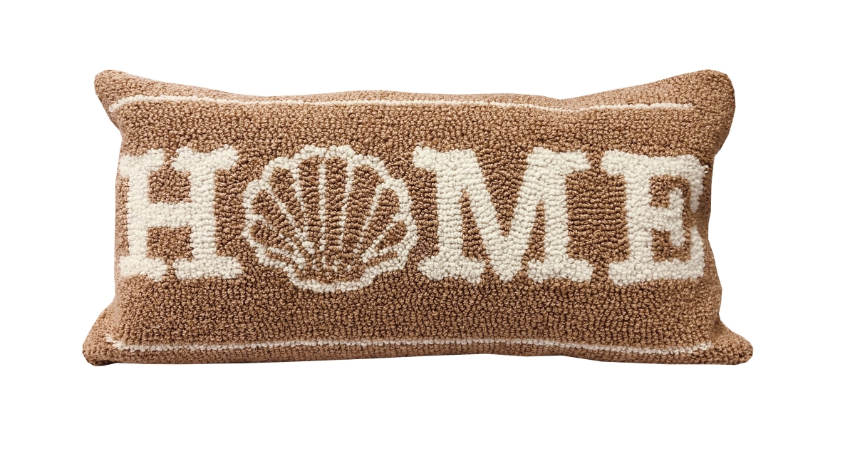 26487P 12 x 24 in. Home Shell Pillow - Tan